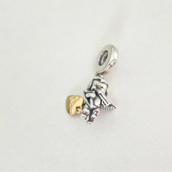 Pandora Shine Cupid And You Two Tone Angel Cherub Dangle Bead Charm - Picture 4 of 7